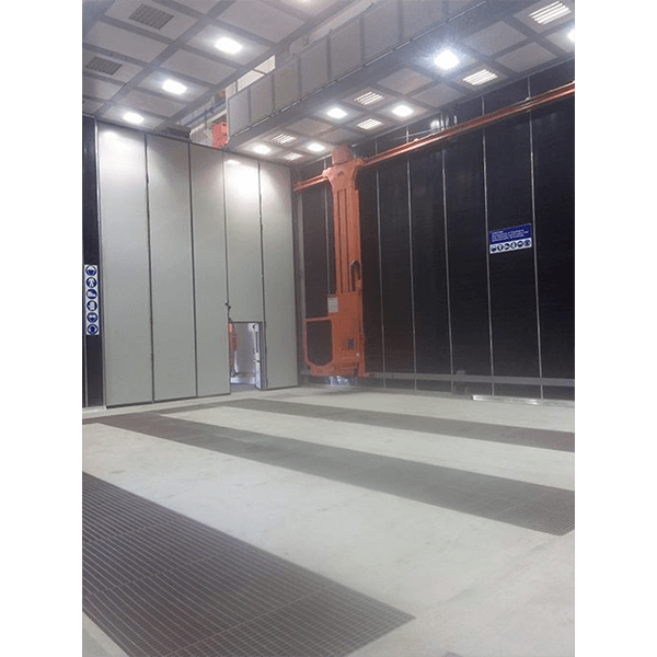 Impianto polveri con cabina apribile Impianto polveri con cabina apribile